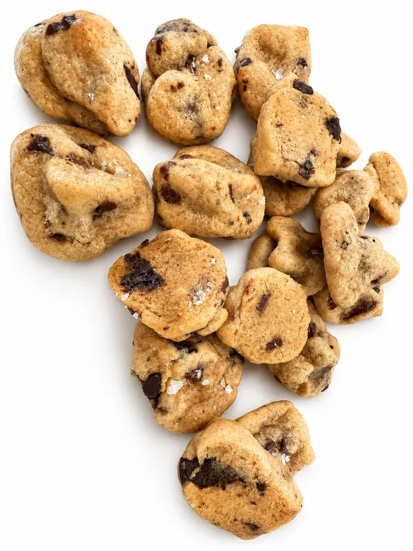 Tiny chocolate chip cookies, a salty, sweet, dangerous habit