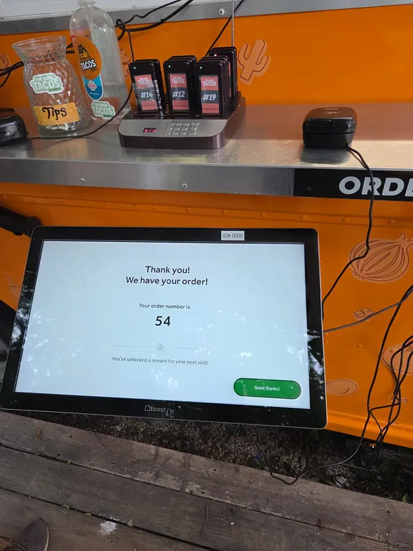 They have a self service kiosk to order